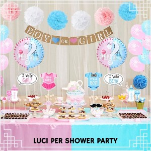 Luci e decorazioni per baby shower