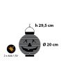 4 pz Lanterna di Halloween Luce notturna a LED lanterna di Halloween Lanterne decorative per candele all'aperto Lampada a sospensione a vento Halloween Candele LED tremolanti senza fiamma con batteria
