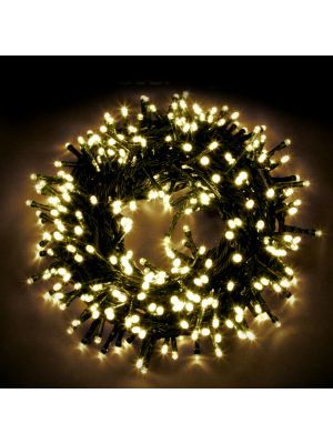 Catena a grappolo 20,5 m - mini cluster 1000 led con memory controller - bianco classic