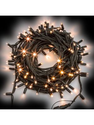 Catena 20 m - 200 maxiled a luce fissa - SENZA alimentazione - prolungabile - Bianco Classic