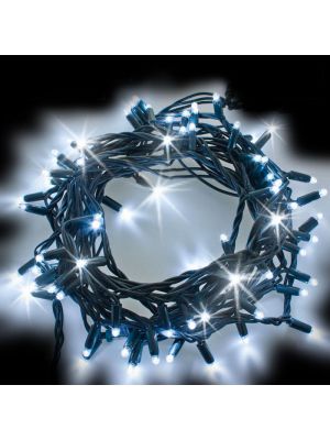 Catena 20 m - 200 maxiled Flashled Diamond - SENZA alimentazione - prolungabile - Bianco Ghiaccio