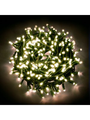 Catena luminosa 18,5 m - 450 minilucciole led con controller - bianco classic