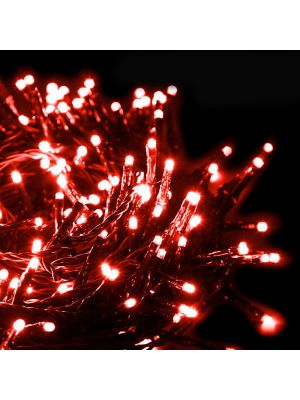 Catena di luci extralong 13,10 m - 180 miniled con memory controller - rosso