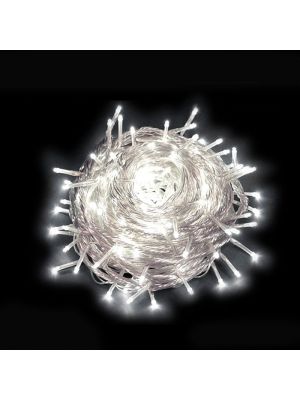 Catena di luci extralong 13,10 m bianca - 180 miniled con memory controller - bianco ghiaccio