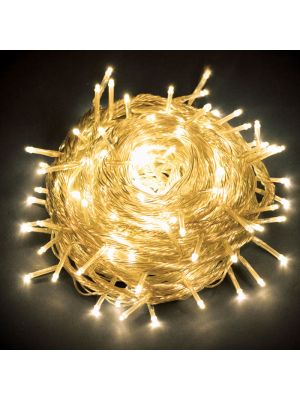 Catena di luci extralong 25,70 m trasparente - 360 miniled con memory controller - bianco classic