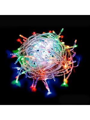 Catena di luci extralong 13,10 m bianca - 180 miniled con memory controller - multicolor