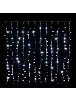 Tenda 304 Maxiled Flashled Diamond 2 x h 1,5 m prolungabile senza cavo alimentazione bianco ghiaccio