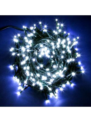 Catena luminosa extralong 53 m - 750 miniled con memory controller - bianco ghiaccio