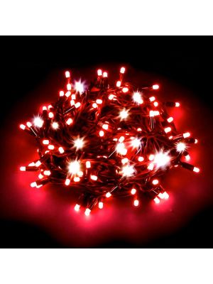 Catena 20 m - 200 maxiled Flashled Diamond - SENZA alimentazione - prolungabile - Rosso