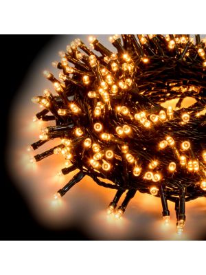 Catena luminosa 18,5 m 450 led con memory controller bianco caldo tradizionale da esterno