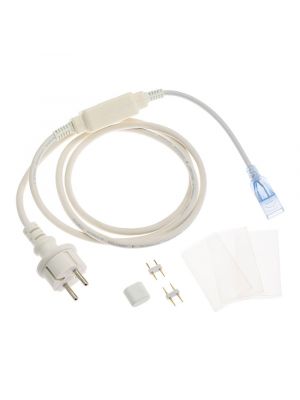 Cavo di alimentazione + set accessori per 1 spezzone cablato di SMD Neon bifacciale luminoso