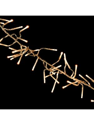 Catena grappolo 12,5 m cluster 1104 mini led con memory controller bianco tradizionale cavo trasparente sa esterno