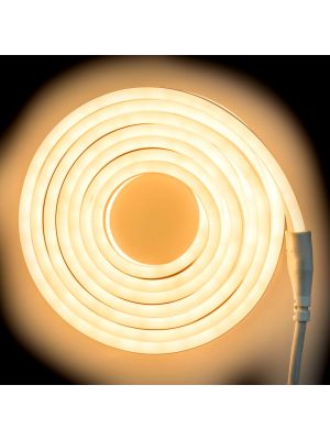 Tubo luminoso led bifacciale effetto neon 8 m - 960 led - luce fissa - bianco caldo