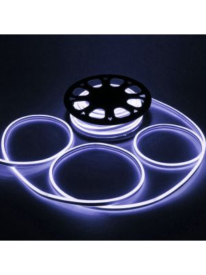 Tubo luminoso led bifacciale effetto neon 50 m - 6000 led - luce fissa - bianco freddo