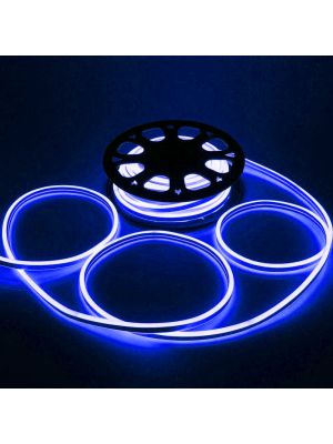 Tubo luminoso led bifacciale effetto neon 50 m - 6000 led - luce fissa - blu