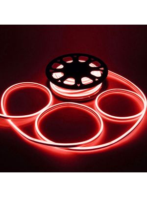 Tubo luminoso led bifacciale effetto neon 50 m - 6000 led - luce fissa - rosso