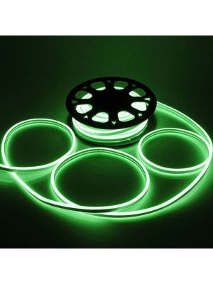 Tubo luminoso led bifacciale effetto neon 50 m - 6000 led - luce fissa - verde