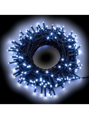 Catena luminosa 2,80 m 40 miniled a luce fissa bianco ghiaccio freddo da esterno