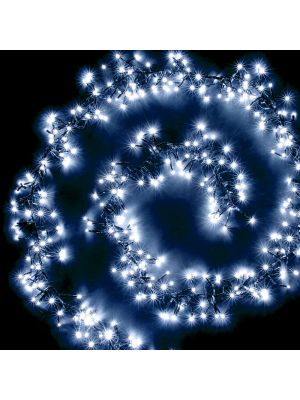 Catena festone grappolo 4,5 m cluster 450 miniled a luce fissa bianco ghiaccio freddo