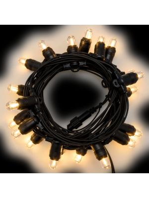 Catena luminosa 6 mt, 20 lampadine E14, prolungabile, senza alimentazione, bianco classic