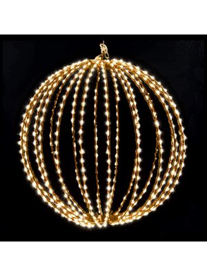 Sfera luminosa 3D Ø 30 cm, 500 microled metal copper, luce fissa, bianco classic cavo rame