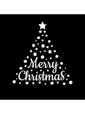 Gobo Ø37-23mm, 2 colori, per proiettore professionale, Albero di Natale Merry Christmas