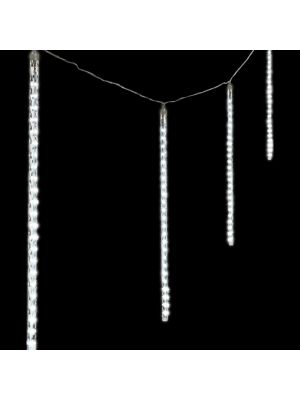 Catena 10 m 10 Lightfall Led h 50 cm effetto neve bianco ghiaccio freddo - cavo trasparente