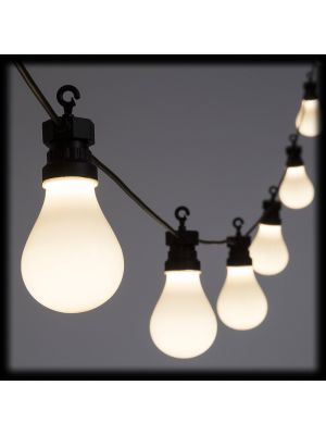 Catena luminosa 5,5 mt, 10 lampadine party light, bianco caldo classic