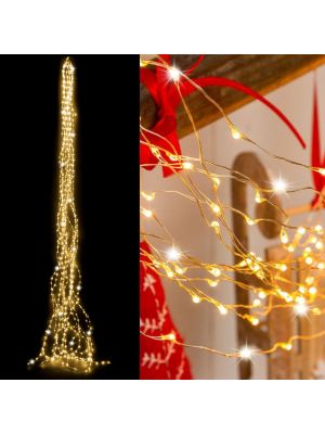 Cascata di luci 900 microled, 15 stringhe da 3,20 m, flashled, bianco classic
