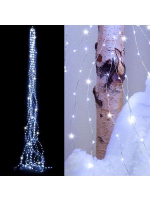 Cascata di luci 900 microled, 15 stringhe da 3,20 m, flashled, bianco freddo