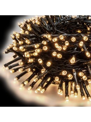 Catena luminosa 40,5 m mini cluster, 2000 led, con memory controller e timer, bianco classic