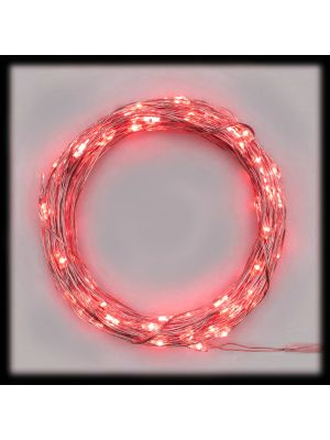 Catena di luci 20 m, 400 microled memory controller, metal silver, rosso