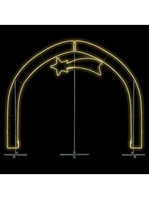 Grotta Presepe 240 x H 200 cm SMD neon bifacciale 1224 led, bianco classic caldo