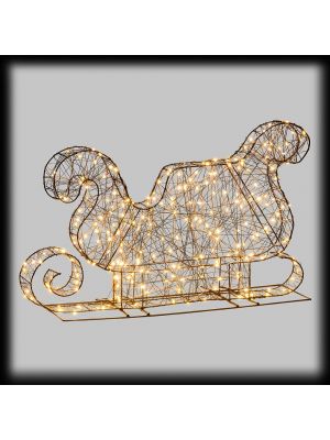 Slitta luminosa 3D metal copper 76 x H 50 cm, 300 microled flashled, bianco caldo