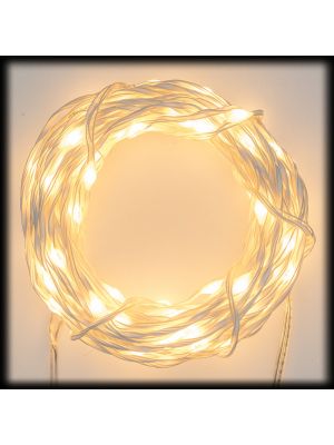Catena luminosa 50 m, 500 led bianco traditional, cavo metal pro bianco