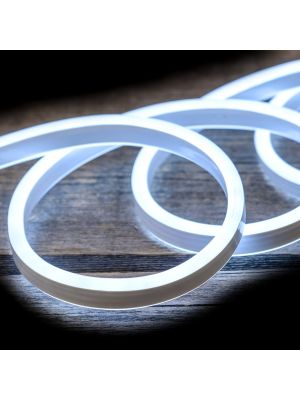 Tubo luminoso led bifacciale effetto neon 8 m, 960 led, memory controller, bianco freddo