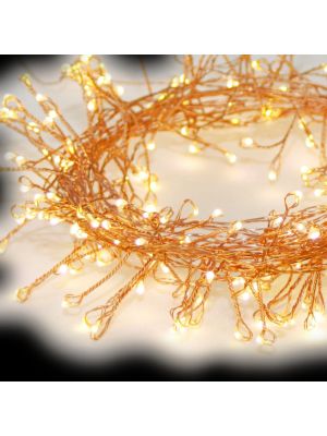 Catena luminosa Cluster 6 m, 720 microled a luce fissa, bianco caldo classic, cavo metal copper