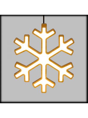 Cristallo di Neve Ø 30 cm decorazione Wood Natural - bianco caldo