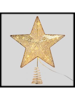 Puntale Stella albero di Natale 23 MicroLed|luce fissa. Bianco caldo.