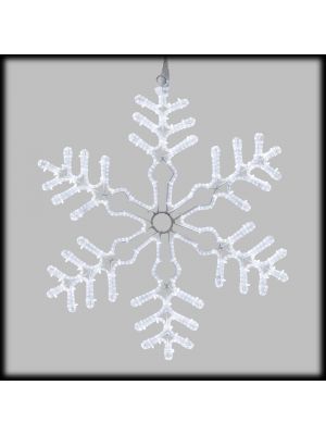 Fiocco di neve in tubo luminoso 60 cm, 840 led flashled diamond, bianco ghiaccio