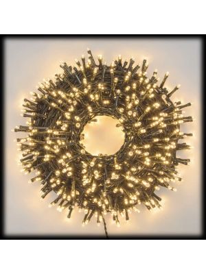 Catena luminosa a batteria 50m, 1000 led bianco caldo ad alta luminosità