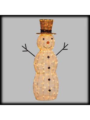 Pupazzo di neve 3D H105 cm|led bianco extra caldo 