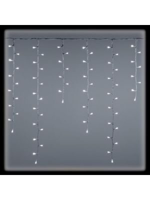 Tenda di luci effetto neve H80 cm, 288 led bianco ghiaccio