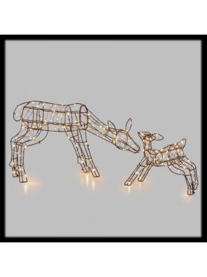 Renna natalizia H25cm 150 microled bianco caldo