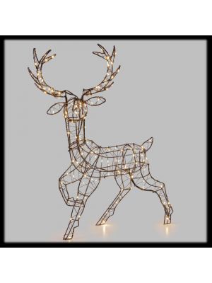 Renna natalizia H52cm 150 microled bianco caldo