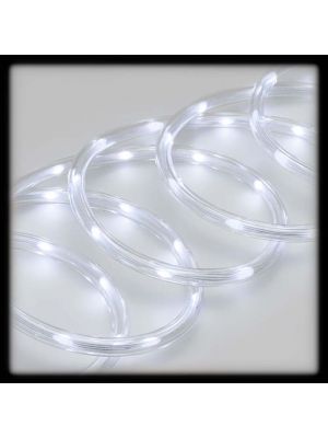 Tubo luminoso a led 20 m ø 10 mm 400 led con memory controller, bianco ghiaccio