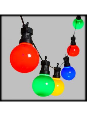 Catena luminosa 6 m, 20 lampadine party light, memory controller, multicolor