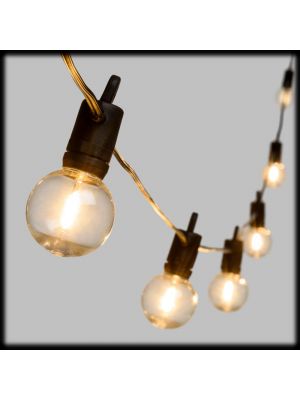 Catena luminosa 4 m, 10 lampadine E12 party light, filament led bianco caldo