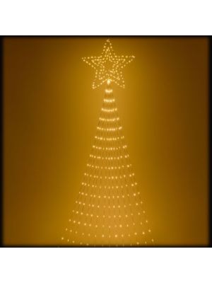 Decorazione albero stella cometa 5 m, bianco caldo, con memory controller
