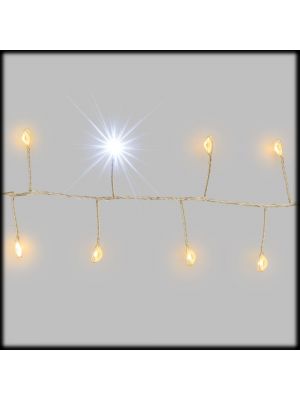 Catena minicluster 20 m, 1000 microled flashled diamond bianco caldo e freddo
